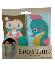 Demdaco Socks Girls 18 - 36 months  Mermaid and Seahorse Knee Socks Story Time - £6.37 GBP