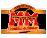 Minneapolis-Moline Neon Image Laser Cut Metal Advertisement Sign (not re... - £54.45 GBP