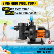 Pool Pump Swimming Pool Pump 48V DC/500W Solar Water Pump 49 FT/75 GPM - $393.99