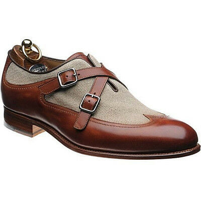 New Handmade Men American Luxury Fabric & Leather Shoes, Männerschuhe 2019