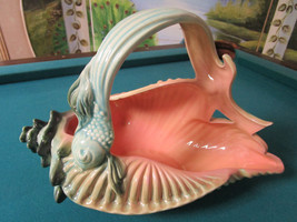 Hull Usa Pottery Sea &amp; Shell Woodland Ebb Tide Vase - BASKET-WALL Pocket Pick 1 - £75.22 GBP