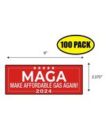 100 PACK 3.37&quot;x 9&quot; MAKE GAS AFFORDABLE AGAIN Sticker Decal POLITICAL BS0445 - €58,43 EUR