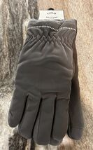 Mens Warm Winter Gloves Dress Gloves Faux Fur Lining Medium 10" Gray - $8.12