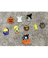 Vintage Lot Of 9 Halloween Refrigerator Magnets Hand Made Plush Plastic - $16.00