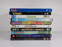 Family Movie Night 10 DVD Lot: Shrek, Lego Movie, Goonies, Muppets, Willy Wonka - £11.37 GBP