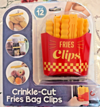 Crinkle-Cut Fries Bag Clips 12-pc French-Fry Magnetic Fridge Storage Hol... - $305.78 MXN