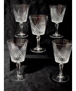 Vintage Cristal D’Arques COMBOURG 5.375&quot; Cut Crystal Wine Glasses - Set ... - €25,65 EUR