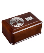 Tree of Life  Wooden Cremation Urn, Funeral Wooden Urn with Custom Perso... - $143.00