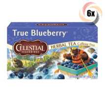 6x Boxes Celestial Seasonings True Blueberry Herbal Tea | 20 Bags Each | 1.6oz - £28.32 GBP