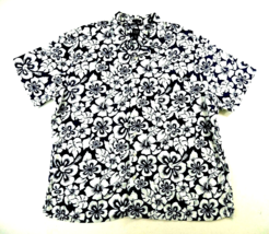 Blue White Classic Hawaiian Floral Aloha Relaxed Shirt The Gap Mens XXL ... - £39.95 GBP