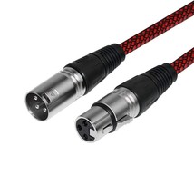 Xlr Cable 15Ft 2Pack Male To Female, Microphone Xlr Cable 3 Pin Nylon Braided Ba - £30.66 GBP