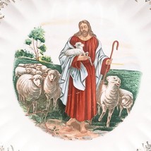 Jesus the Good Shepherd Sheep Plate Sanders MFG Nashville Tenn USA 10&quot; Christian - £18.60 GBP
