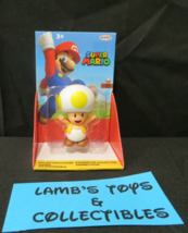 Super Mario Jakks Pacific 2.5&quot; Yellow Toad collectible action figure Nintendo - £22.77 GBP