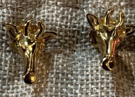 J.Crew Demi Fine 14k Gold Plated Sterling Silver Giraffe Stud Earrings S... - £50.42 GBP