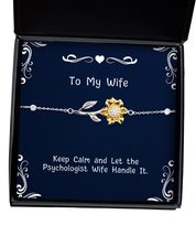 Joke Wife Gifts, Keep Calm and Let The Psychologist Wife Handle It, Beautiful Su - £38.91 GBP
