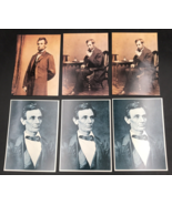 Lot of Six (6) US President Abraham Lincoln Postcards 6&quot; x 4&quot; - £11.00 GBP