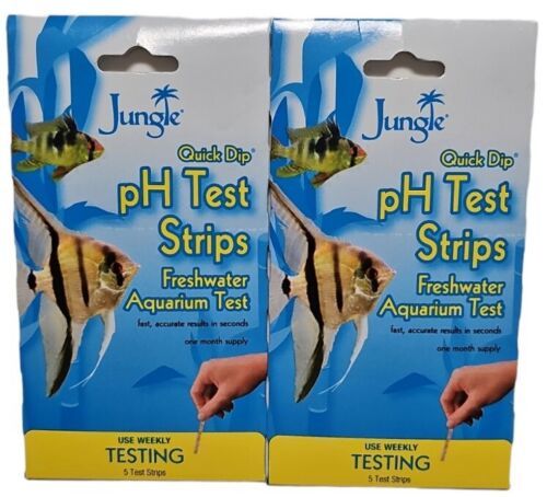 Primary image for Jungle pH Test Strips Freshwater Aquarium Water Test 5 Strips Fast Accurate 2 Pk