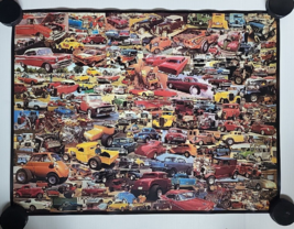 Classic Cars Poster - Collage - Novelty - Ford Chevy Roadster Coupe Truc... - £15.76 GBP