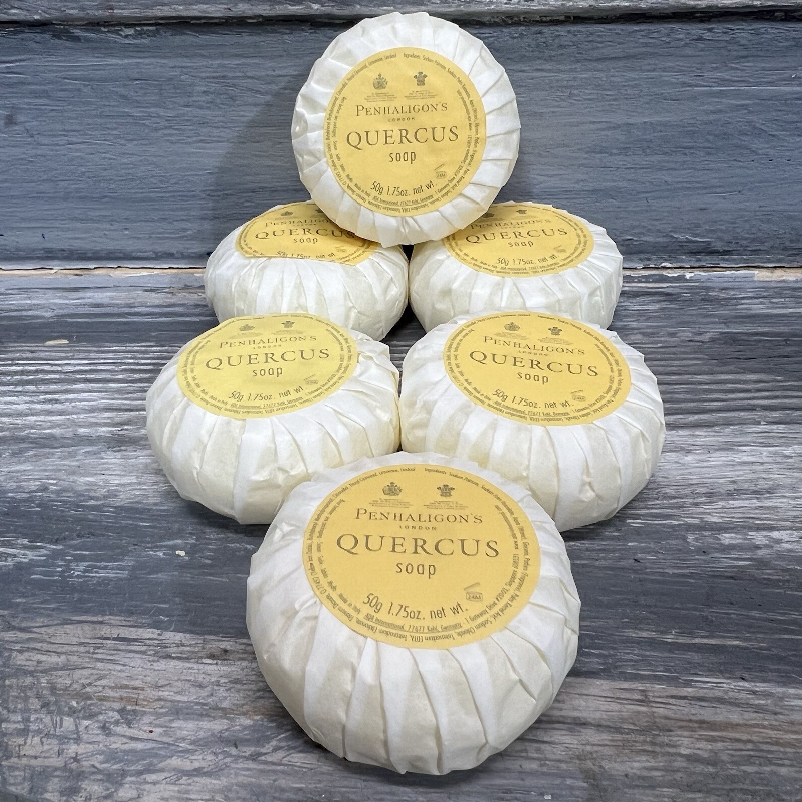 Penhaligons Quercus Soap lot of 6 each 1.75oz Bars Total of 10.5oz London - $32.62