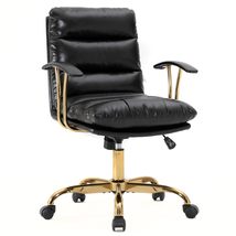 LeisureMod Regina Modern Padded Leather Adjustable Executive Office Chair with T - £261.59 GBP+