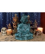 13&quot; San Francisco Chinatown Celadon Ceramic Buddha in Dhyana Mudra Voodo... - $164.44 CAD