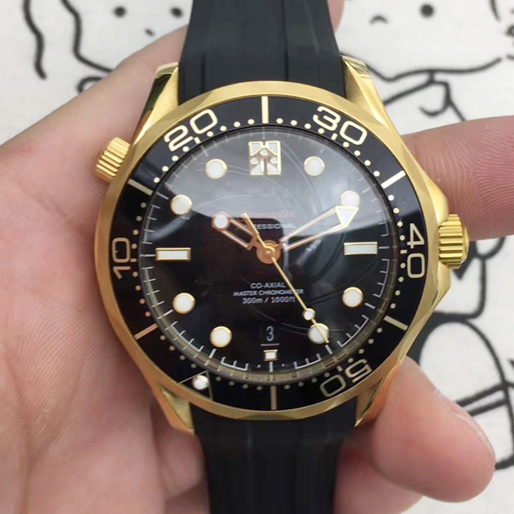 Mechanical Watch 007 Black Swirl-Wind Bond Automatic Mechanical Watch Mechanical