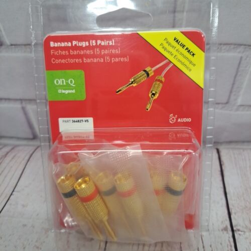 ON-Q Legrand Banana Plugs 5 Pairs (10pcs) Speaker Wire Connectors