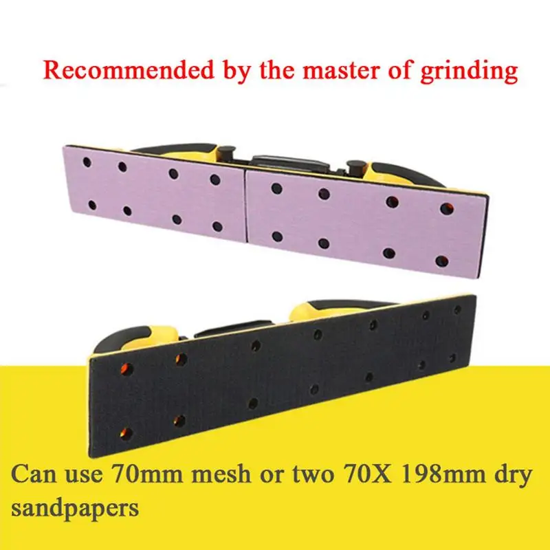 Hand Sanding Blocks Wooden Hand Sander With Rotary Handle Manual Grinding Tool - £33.26 GBP