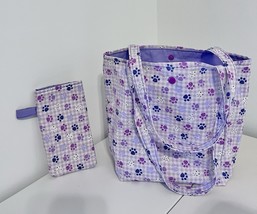 Tote Bag, Paw, Print Design With Inside Pocket And Eyeglass Case - $387.51 MXN