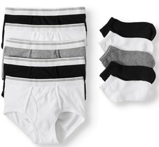 Wonder Nation Boys 5 pack Briefs Underwear Medium &amp; 5 Pair No Show Socks... - £11.82 GBP