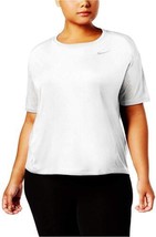 Nike Womens Plus Dry Miler Running Top Size 1X Color White - £25.40 GBP