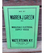 VTG WARREN J GREEN WATERTOWN NY WHOLESALE ELECTRICAL SUPPLY CATALOG TOOL... - £36.96 GBP