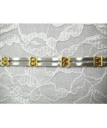 SATIN &amp; SHINY FINISH w GOLD PLATE - SOLID STAINLESS STEEL LINK BRACELET ... - $9.99