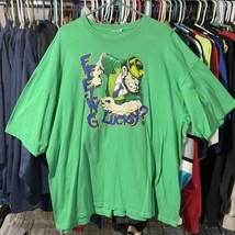 Norte Dame Feeling Lucky Adult XL Green T Shirt 2 Sided Leprechaun Tee - $13.49