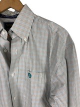 Wrangler George Strait Flip Cuff Shirt Button Down Medium Mens Plaid - £36.61 GBP
