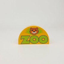 Duplo Lego 6136 Zoo Tiger Sign Rounded Brick Block Replacement Piece Part Yellow - £1.98 GBP