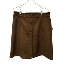 Chaps Skirt Womens Size 10 Brown Faux Suede A-Line Classic Western NEW - £19.33 GBP