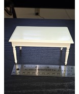 Dollhouse Miniature Kitchen Dining Table White Oak With Drawers 1:12 Scale - $27.99 CAD