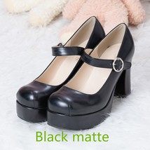 Women&#39;s ten cm high heel solid one line Cosplay uniform  Lolita shoes - £79.91 GBP