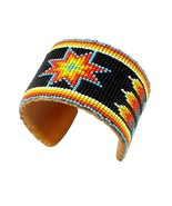 Southwestern Native Style Seed Beads Beaded Hard Cuff - £60.33 GBP