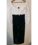 Vintage Speed Fashion 70s 80s Dress Formal Lace Size 5 Cottagecore Green... - $37.36