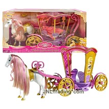 Yr 2007 Disney Princess Enchanted Tales Musical Carousel Coach With White Horse - £88.19 GBP
