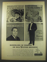 1956 RCA Victor Records Advertisement - Jussi Bjoerling - $18.49