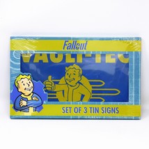 Fallout Metal Tin Sign Set Of 3 Wall Hanging Official Collectible Displays - £30.51 GBP