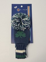 Stitch Golf Golf Club Head Cover Knit StitchLab Shamrock And Pom - $49.38