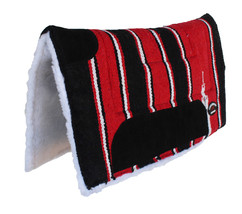 PONY SADDLE PAD Horse SADDLE PAD  26&quot;X26&quot; Cotton Acrylic Wool Felt Faux Fur - $36.62