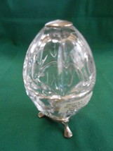 Beautiful Lenox "Diamonds And Pearls" Crystal Egg Trinket Box-FREE Postage Usa - $27.31