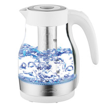 Brentwood Glass 1.7 Liter Electric Kettle with Tea Infuser in White - £69.40 GBP