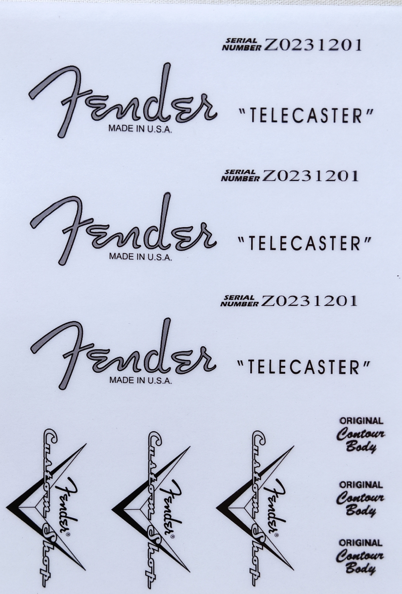 Fender telecaster sticker cheap
