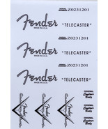 21 - Fender Telecaster Headstock Logo STICKER 3x Cnz Serial nº - $8.22 CAD